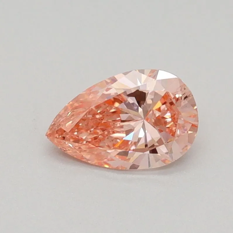 0.55ct PEAR Fancy Intense Pink SI1 Coloured Lab diamond