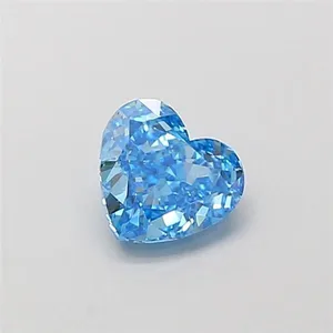 1.09ct HEART Fancy Vivid Blue VS1 Coloured Lab diamond