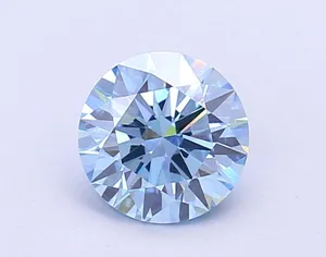 1.11ct ROUND Fancy Vivid Blue VS1 Coloured Lab diamond