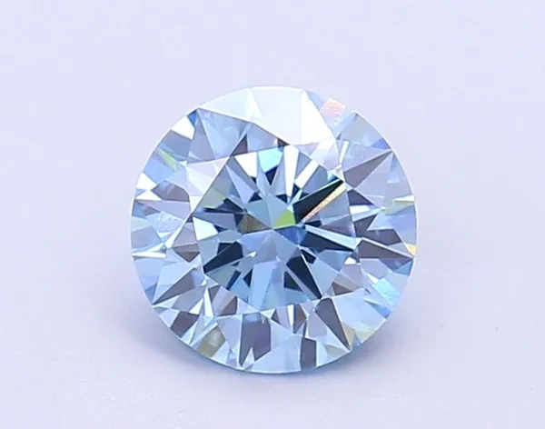 1.11ct ROUND Fancy Vivid Blue VS1 Coloured Lab diamond