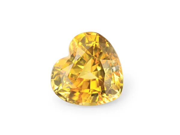 1ct Yellow Sapphire, Heart Shape cut gemstone