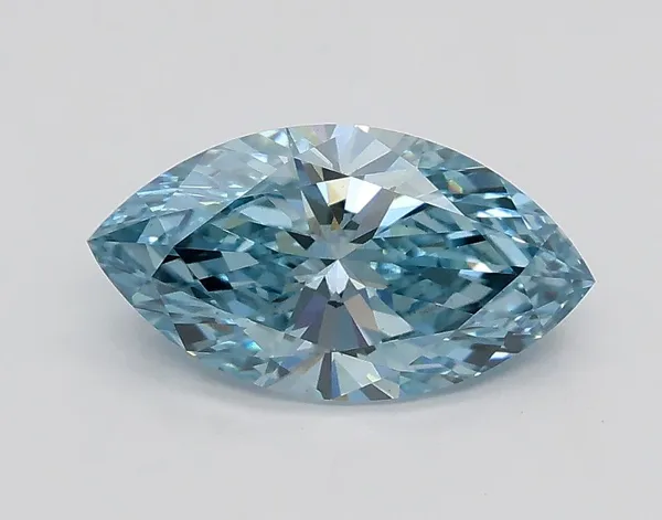1.01ct MARQUISE Fancy Intense Greenish Blue VS2 Coloured Lab diamond