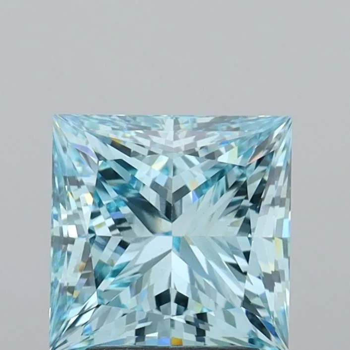 2.95ct PRINCESS Fancy Intense Blue VS1 Coloured Lab diamond