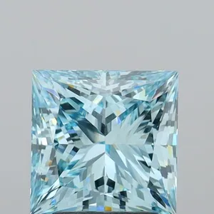 2.95ct PRINCESS Fancy Intense Blue VS1 Coloured Lab diamond