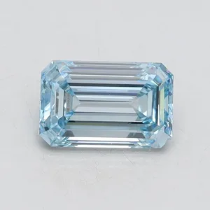 1ct EMERALD Fancy Intense Blue VS1 Coloured Lab diamond
