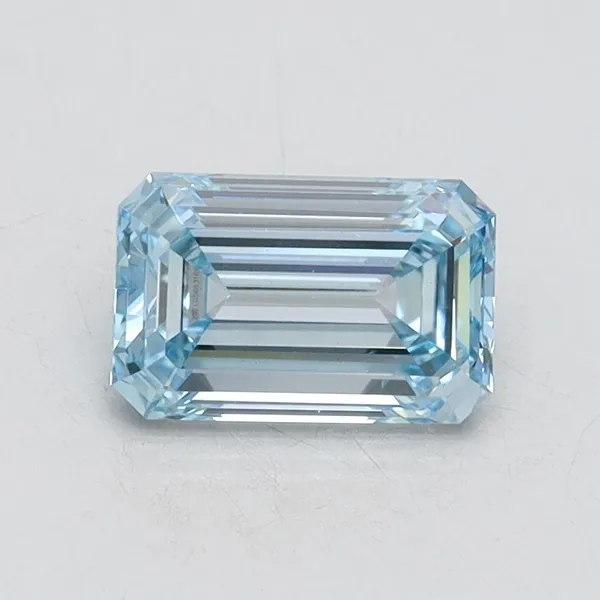 1ct EMERALD Fancy Intense Blue VS1 Coloured Lab diamond