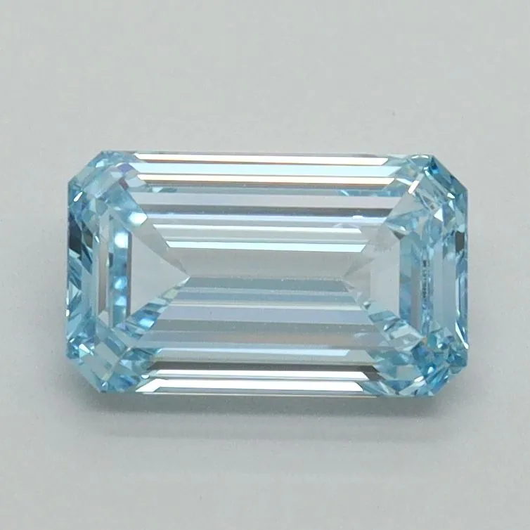 1.09ct EMERALD Fancy Intense Blue VVS2 Coloured Lab diamond
