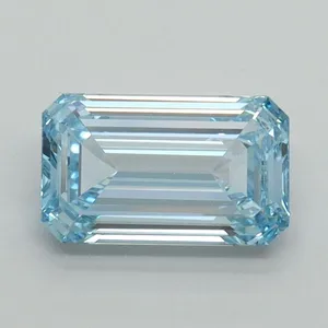 1.09ct EMERALD Fancy Intense Blue VVS2 Coloured Lab diamond