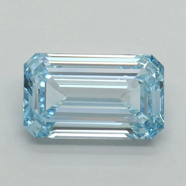 1.09ct EMERALD Fancy Intense Blue VVS2 Coloured Lab diamond
