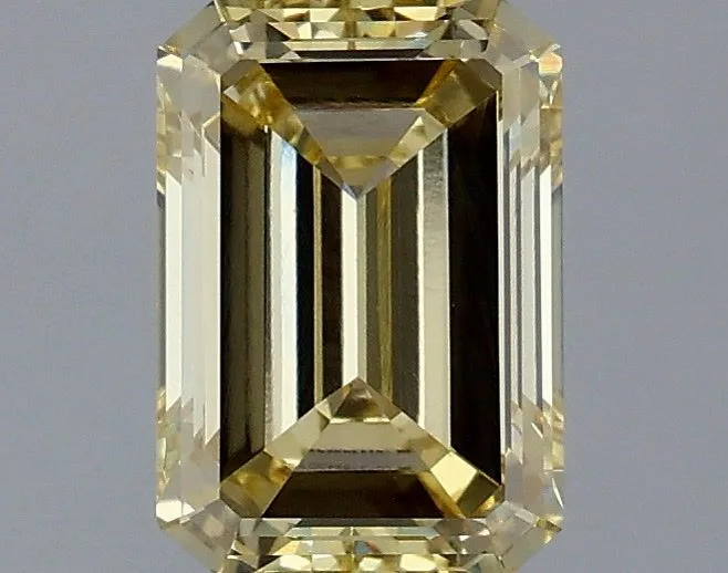1.31ct EMERALD Fancy Intense Yellow VVS2 Coloured Lab diamond