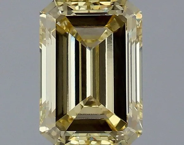 1.31ct EMERALD Fancy Intense Yellow VVS2 Coloured Lab diamond