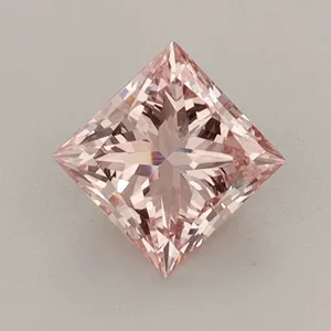 0.74ct PRINCESS Fancy Intense Pink VS2 Coloured Lab diamond