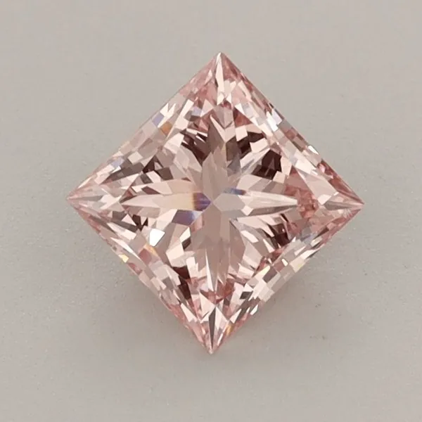 0.74ct PRINCESS Fancy Intense Pink VS2 Coloured Lab diamond