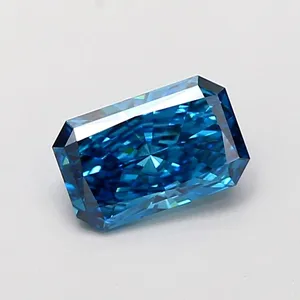 1.12ct RADIANT Fancy Vivid Blue VVS2 Coloured Lab diamond