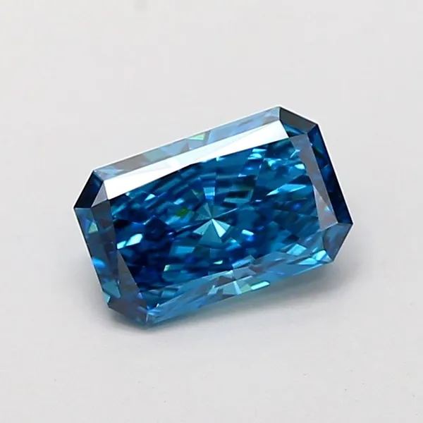 1.12ct RADIANT Fancy Vivid Blue VVS2 Coloured Lab diamond