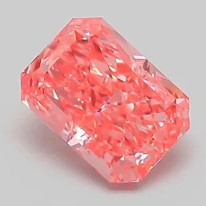 1.18ct RADIANT Fancy Vivid Pink VVS2 Coloured Lab diamond