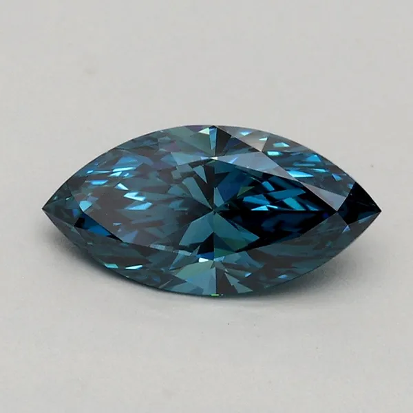 0.7ct MARQUISE Fancy Vivid Blue VS1 Coloured Lab diamond