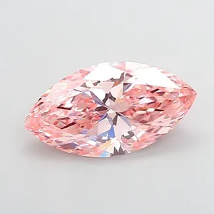 2.51ct MARQUISE Fancy Intense Pink VVS2 Coloured Lab diamond