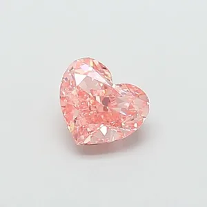 1.07ct HEART Fancy Vivid Pink VS2 Coloured Lab diamond