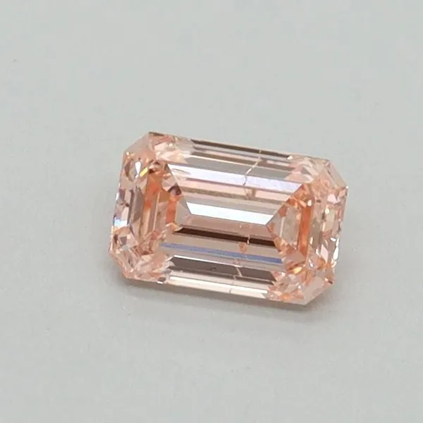 0.33ct EMERALD Fancy Intense Pink SI2 Coloured Lab diamond