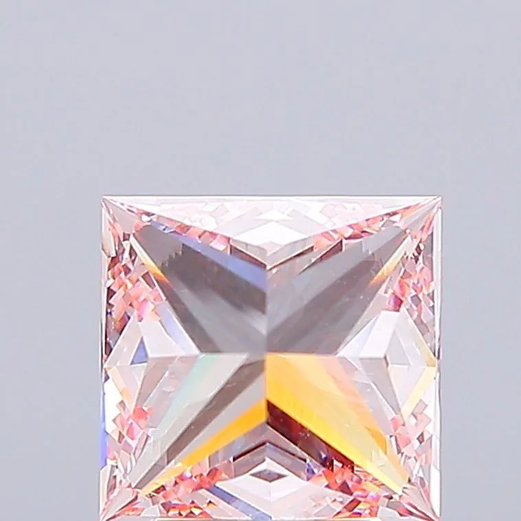 4.01ct PRINCESS Fancy Intense Pink VVS2 Coloured Lab diamond