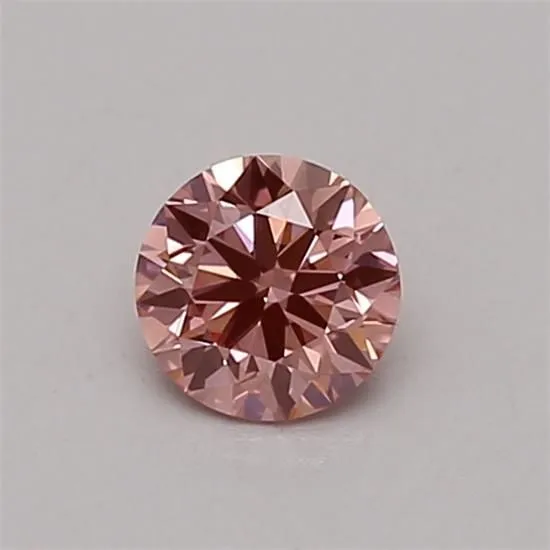 0.31ct ROUND Fancy Vivid Pink VVS2 Coloured Lab diamond