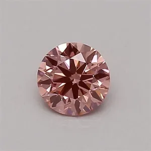0.31ct ROUND Fancy Vivid Pink VVS2 Coloured Lab diamond