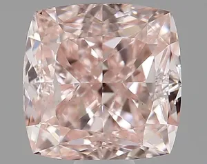 0.7ct CUSHION Fancy Vivid Pink VS1 Coloured Lab diamond