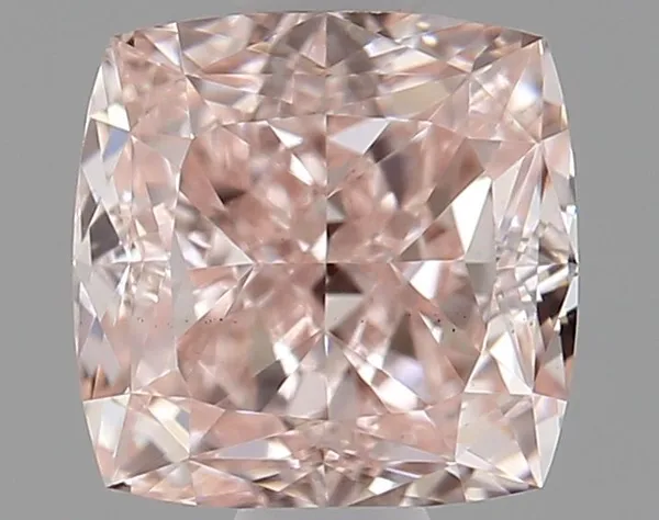 0.7ct CUSHION Fancy Vivid Pink VS1 Coloured Lab diamond