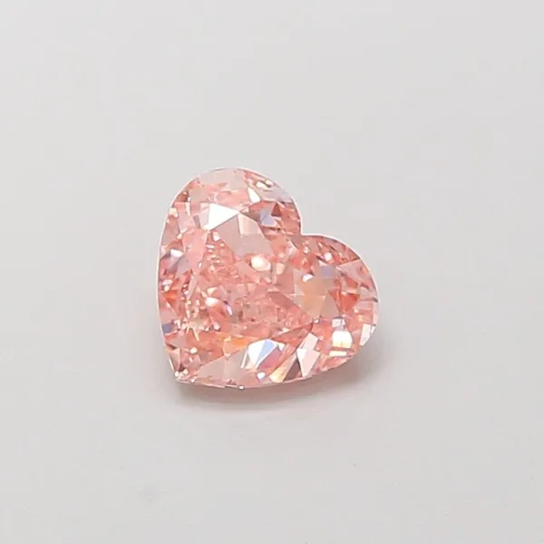 1.04ct HEART Fancy Intense Orangey Pink VVS2 Coloured Lab diamond