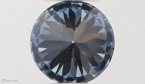 0.36ct ROUND Fancy Vivid Blue VS2 Coloured Lab diamond