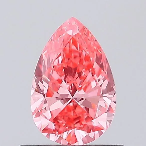 0.54ct PEAR Fancy Vivid Pink VS1 Coloured Lab diamond