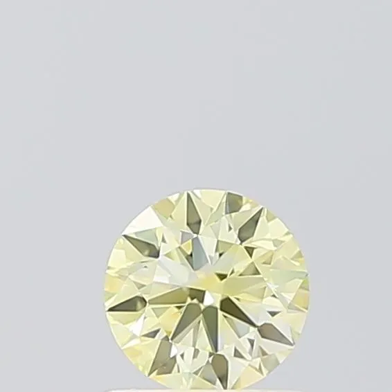 0.55ct ROUND Fancy Light Yellow VVS2 Coloured Lab diamond