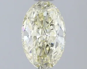 1.09ct OVAL Fancy Light Yellow VVS2 Coloured Lab diamond