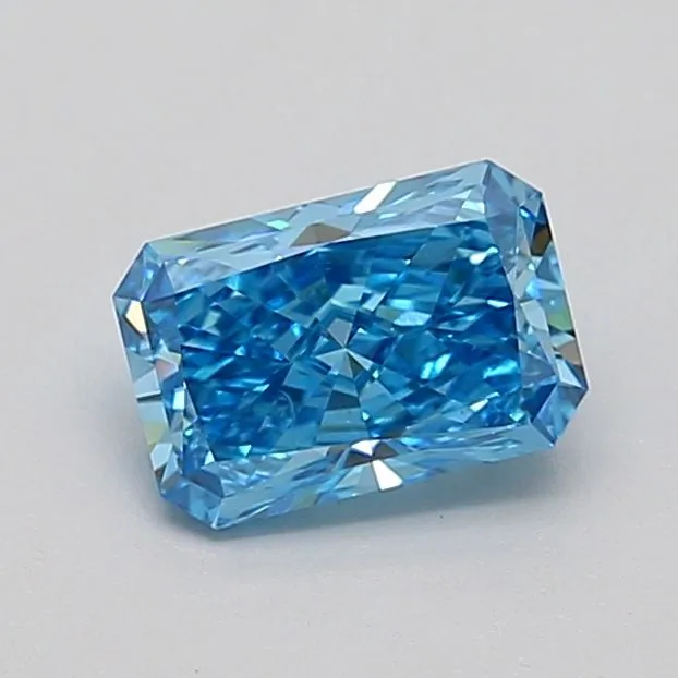 0.78ct RADIANT Fancy Vivid Blue VS1 Coloured Lab diamond