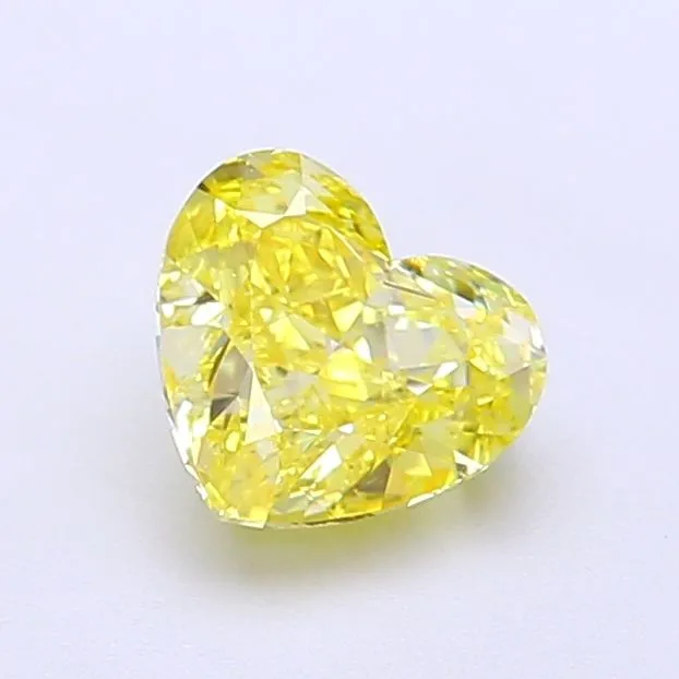 1.01ct HEART Fancy Intense Yellow VVS1 Coloured Lab diamond
