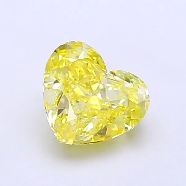 1.01ct HEART Fancy Intense Yellow VVS1 Coloured Lab diamond