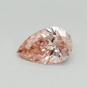 0.33ct PEAR Fancy Vivid Pink VS2 Coloured Lab diamond