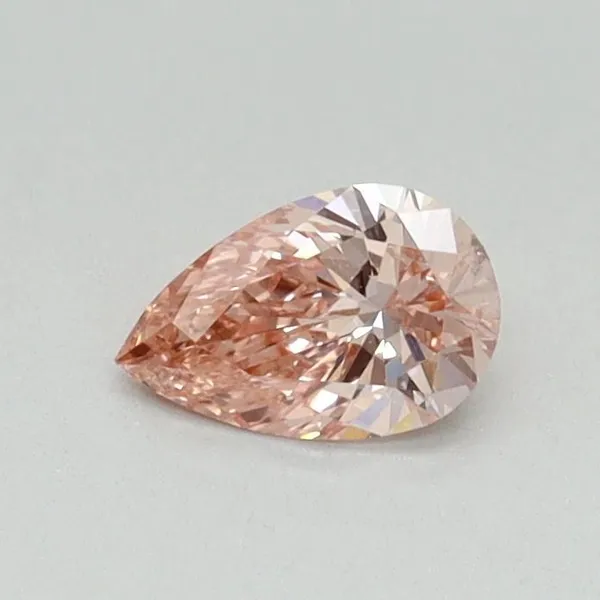 0.33ct PEAR Fancy Vivid Pink VS2 Coloured Lab diamond