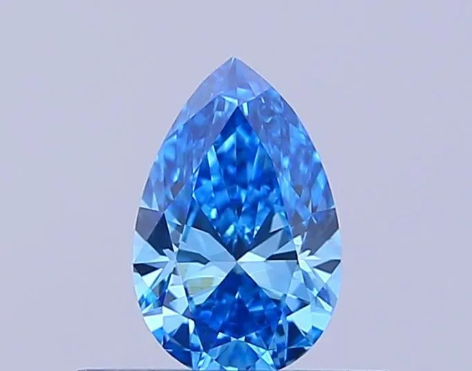 0.38ct PEAR Fancy Vivid Blue VVS2 Coloured Lab diamond