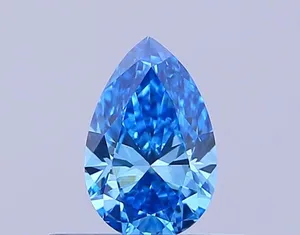 0.38ct PEAR Fancy Vivid Blue VVS2 Coloured Lab diamond