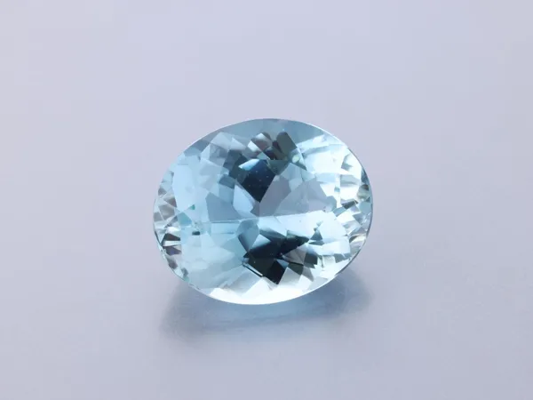 5.63ct Blue Topaz, Oval cut gemstone