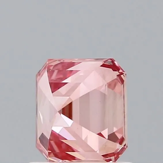 1.1ct EMERALD Fancy Vivid Pink VS1 Coloured Lab diamond