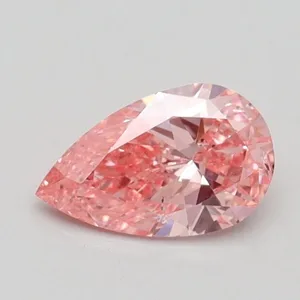 0.6ct PEAR Fancy Intense Pink SI1 Coloured Lab diamond