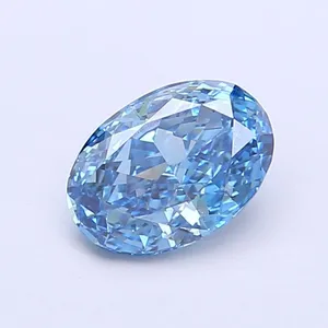 1.01ct OVAL Fancy Vivid Blue VVS2 Coloured Lab diamond