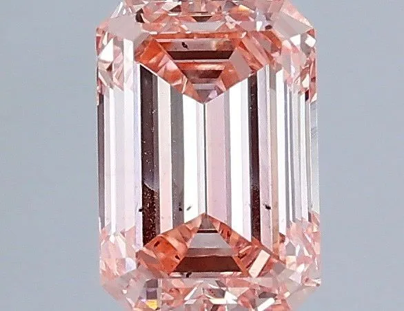 1.03ct EMERALD Fancy Intense Pink SI1 Coloured Lab diamond