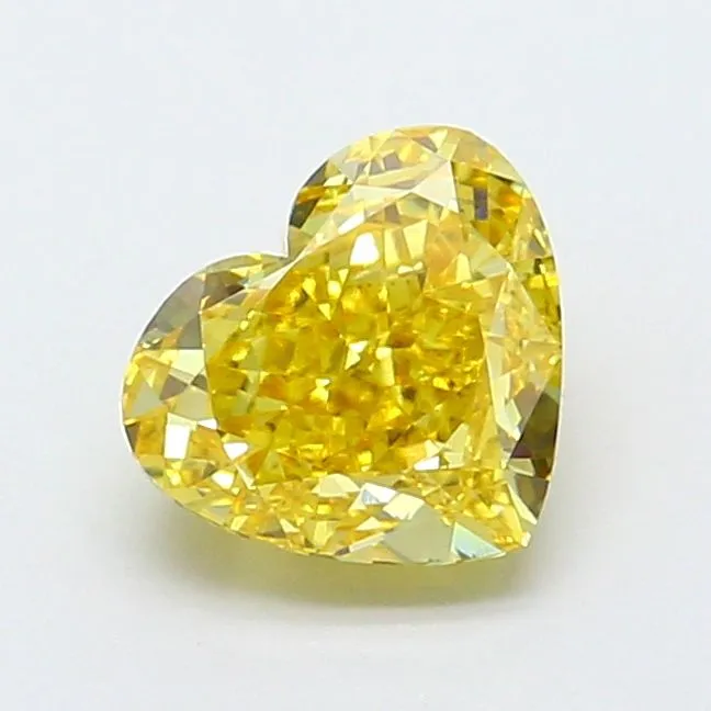 1.76ct HEART Fancy Intense Yellow VS1 Coloured Lab diamond