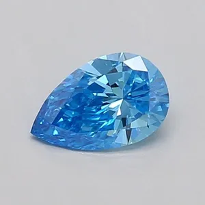 0.39ct PEAR Fancy Vivid Blue VS1 Coloured Lab diamond
