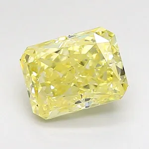 1.24ct RADIANT Fancy Yellow VVS2 Coloured Lab diamond
