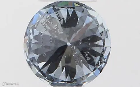 0.35ct ROUND Fancy Vivid Blue SI2 Coloured Lab diamond
